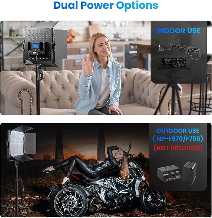 D80 Photography Lighting, 2 Packs LED Video Light - Image 4