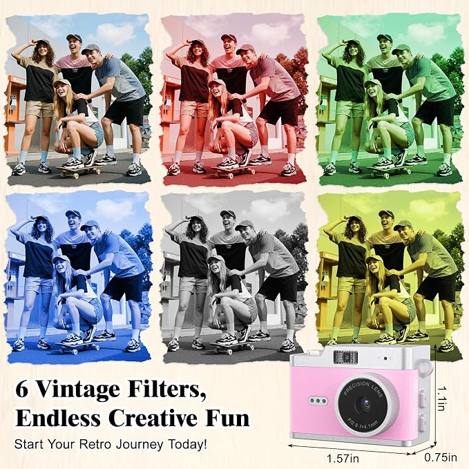 Mini Keychain Digital Camera 1080P, Ultra-Portable Small Retro Camera 32GB Card - Image 4