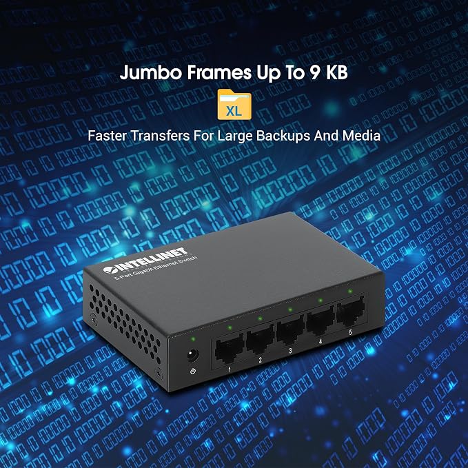 Intellinet 5-Port Gigabit Ethernet Network Switch, Ethernet Splitter - Image 6