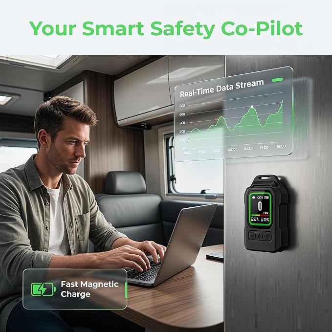 Portable CO2 Detector, 4-in-1 Carbon Dioxide Detector - Image 2