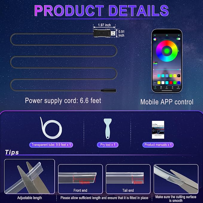 LivTee Smart Car LED Interior Lights - Image 3