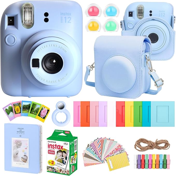 FUJIFILM Instax Mini 12 Pastel Blue Camera Bundle by FUJIFILM