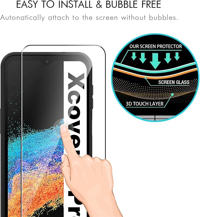 for Samsung Galaxy Xcover 6 Pro Screen Protector Tempered Glass flim+Galaxy - Image 4