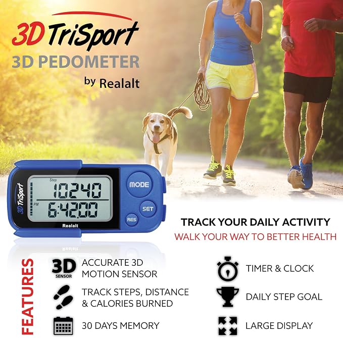 Realalt 3DTriSport 3D Walking Pedometer - Image 2
