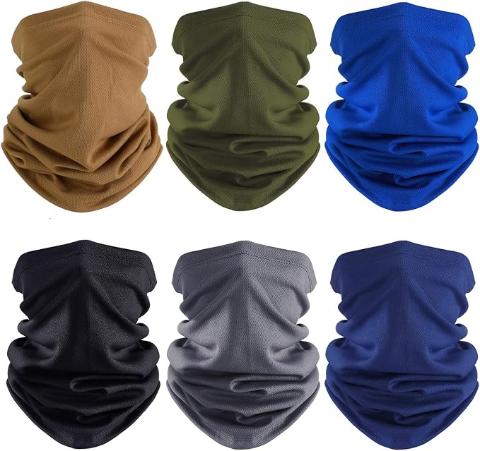 Geyoga 6 Pieces Summer UV Protection Cooling Neck Gaiter Face Clothing Neck by Geyoga