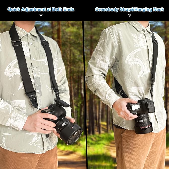 FIEIL Camera Strap with Quick Release Plate, Adjustable Camera Neck Strap - Image 8