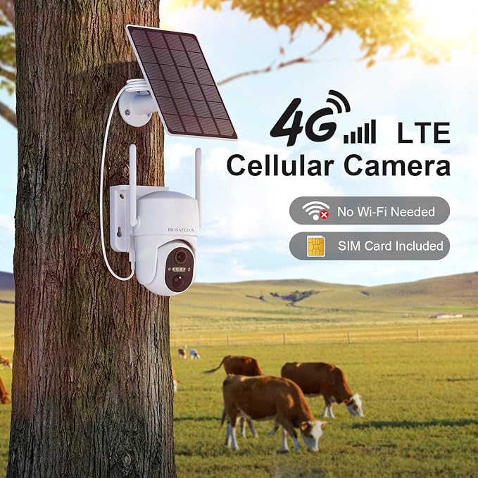 HOSAFE.COM 4G LTE Cellular Security Camera Wireless Solar Powered, Free Cloud - Image 2