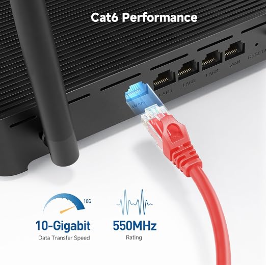 Cable Matters 10Gbps 5-Pack Snagless Cat 6 Ethernet Cable - 5ft - Image 3