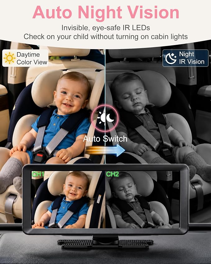 Babyvue BV3 MAX Dual Baby Car Camera - Image 5