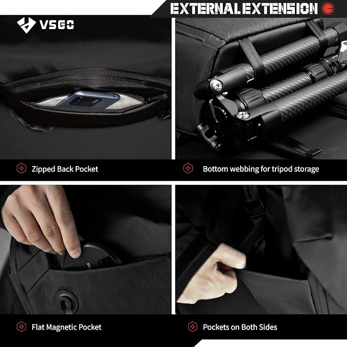 VSGO 6L Waterproof Camera Sling Bag, Single-Shoulder Messenger Bag - Image 7