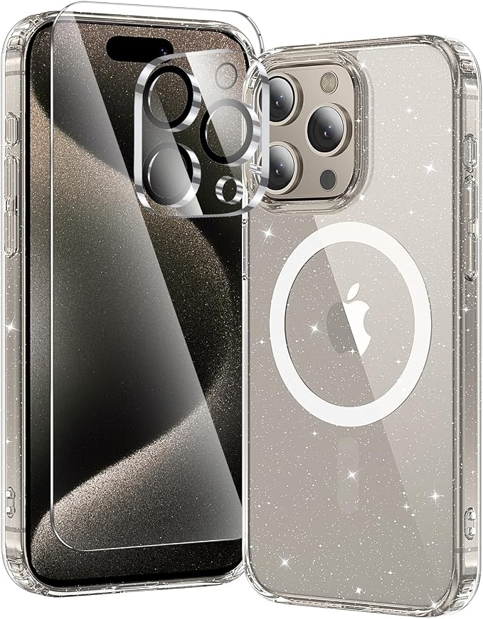 toushion 3 in 1 for iPhone 15 Pro Max Case Clear by Unknown