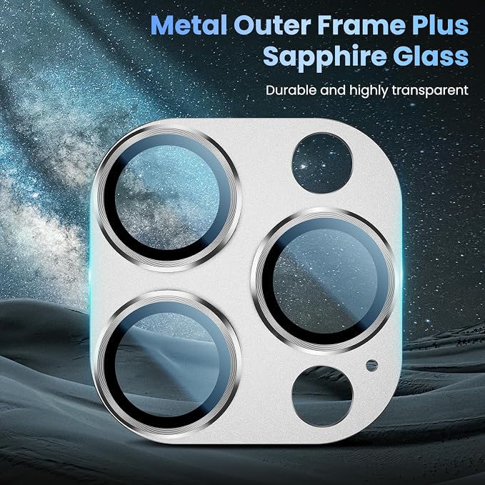 Uyiton Compatible with iPhone 16 Pro/iPhone 16 Pro Max Camera Lens Protector - Image 4