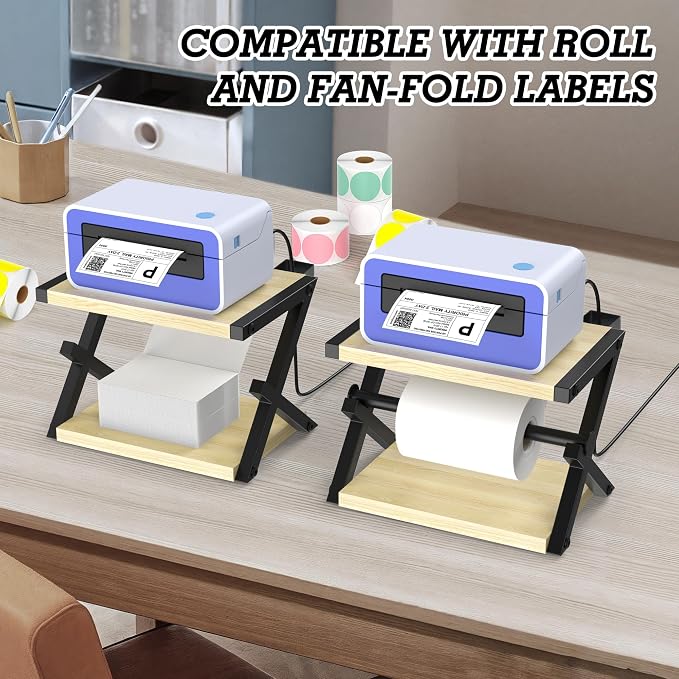 Alyoen Label Holder for Rolls and Fan-Fold Labels, Shipping Thermal Label - Image 2