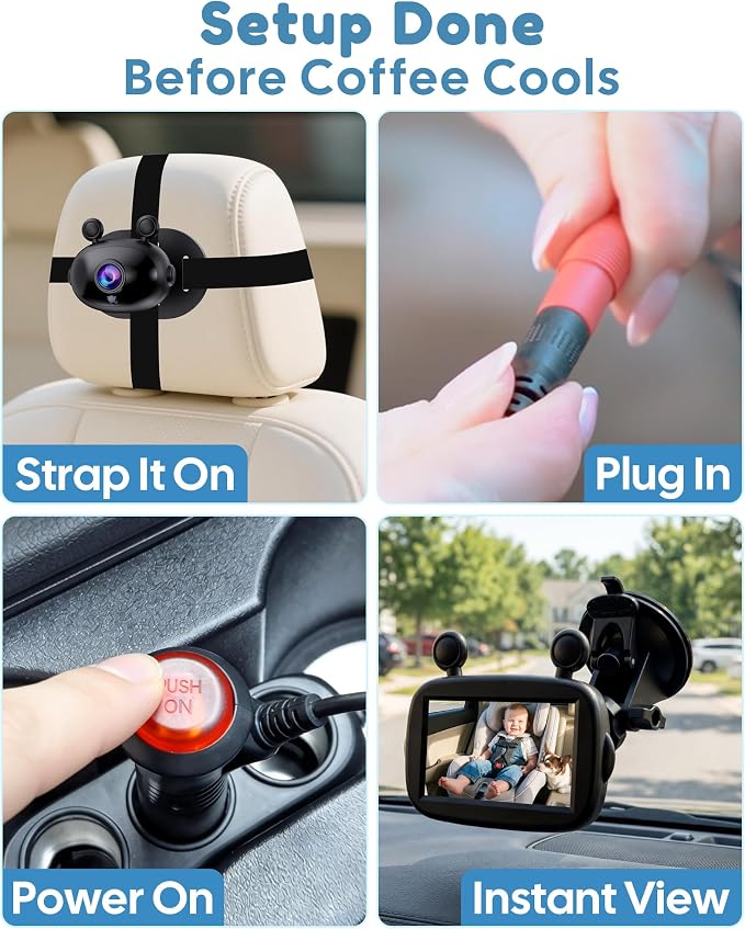 HD 1080P Day & Night Vision Car Seat Camera - Image 6