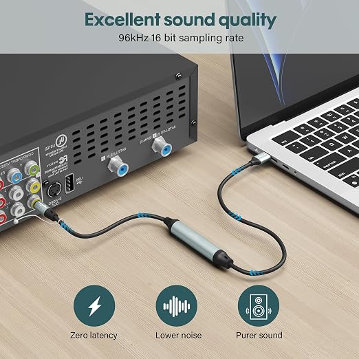 Adoreen Unidirectional USB A 2.0 to Toslink Digital Optical Audio Cable 4 Ft - Image 5