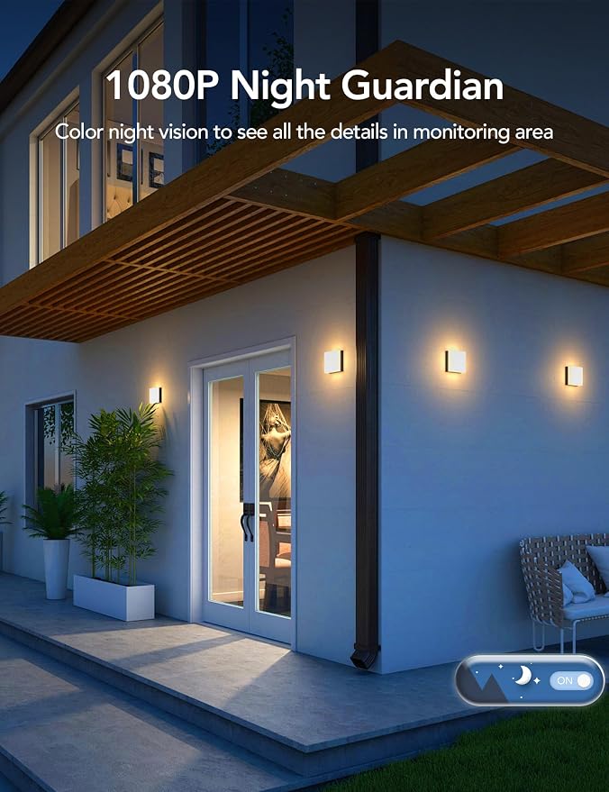 GNCC Solar Security Cameras Wireless Outdoor 2.4G WiFi, 360° View, - Image 4