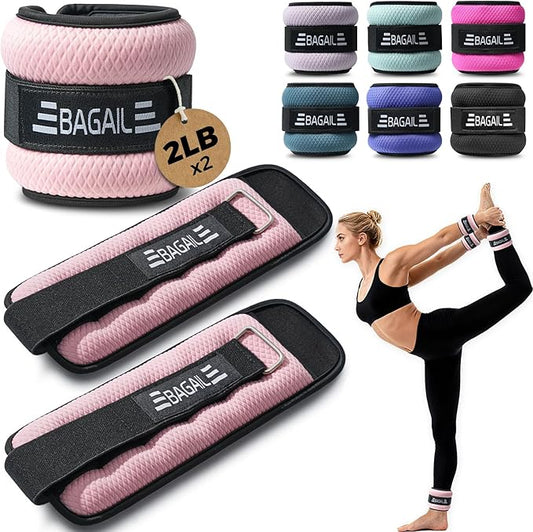 BAGAIL Ankle Wrist Weights for Women & Men, One Pair of 1/2/4/6/8/10 LBS by BAGAIL