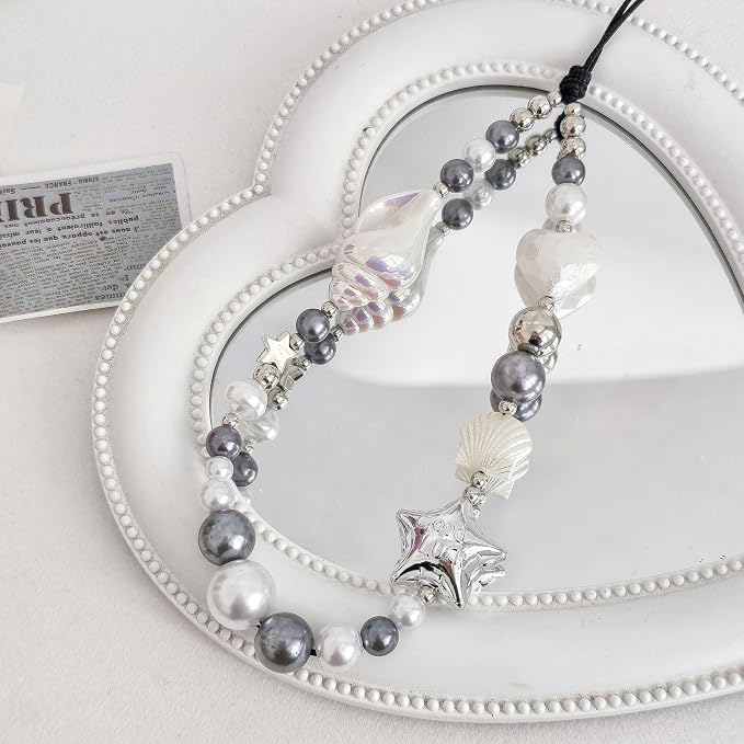 Cute Beaded Camera Wrist Strap for Phone, Digital Camera Charm Lanyard - Image 3