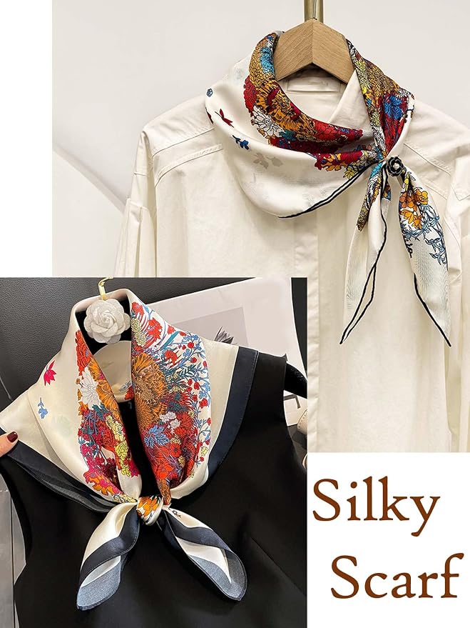 Silky Scarf for Women Lightweight Satin Bandanas Neck Hair Wrap For Sleeping - Image 5