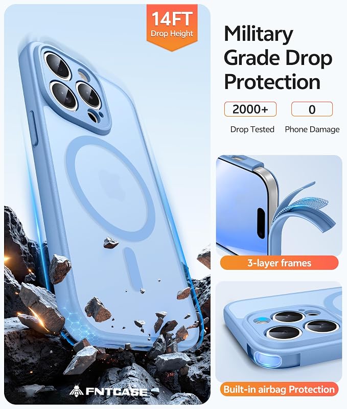 FNTCASE for iPhone 14 Pro Case: Translucent Matte Cases - Image 5