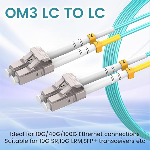 SpeedyCables- OM3 LC to LC Fiber Patch Cable 3m/10ft, 10Gb/40Gb Multimode - Image 5