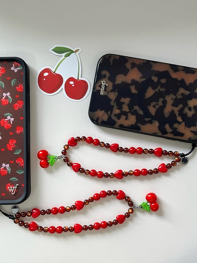 Drawwind Phone Charm Beaded Wristlet Strap Universal Cell Phone Lanyard Cute - Image 6