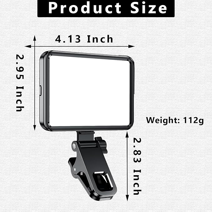 Rechargeable Soft Selfie Light for Phone, 4-14H Battery Portable LED Light for - Image 9
