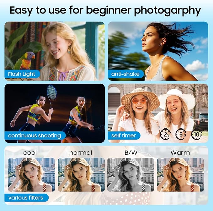4K Digital Camera, 64MP Vlogging Camera - Image 4