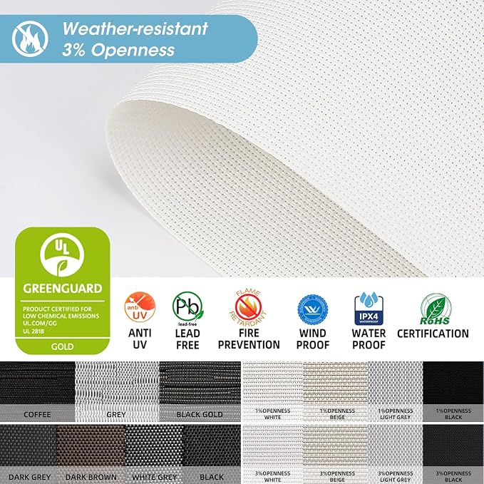 SmartWings Motorized Outdoor Sun Shades - Image 3