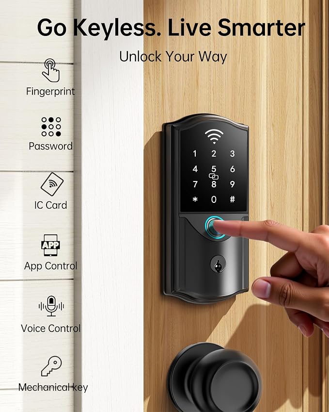 Built-in WiFi Smart Lock with 2 Knobs - Image 4