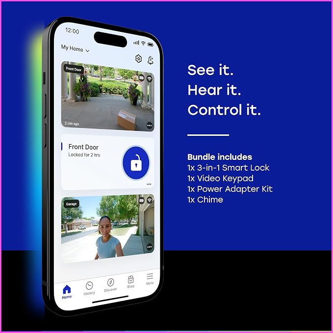 myQ Smart Access Starter Kit: Secure View™ 3-in-1 Smart Lock + Garage Door - Image 2