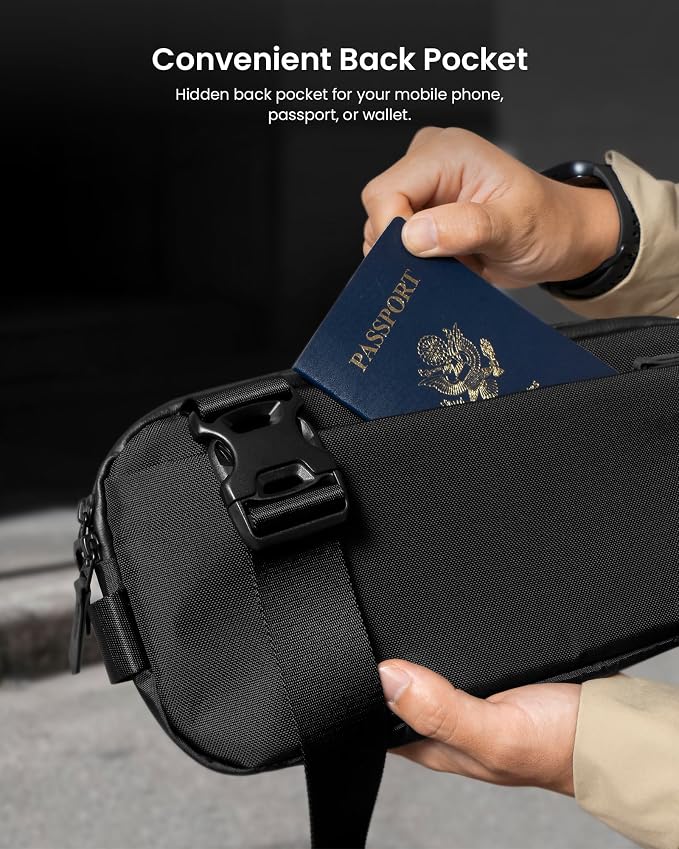 tomtoc Compact EDC Sling Bag 3L-10L, Minimalist Crossbody Bag Chest Shoulder - Image 6
