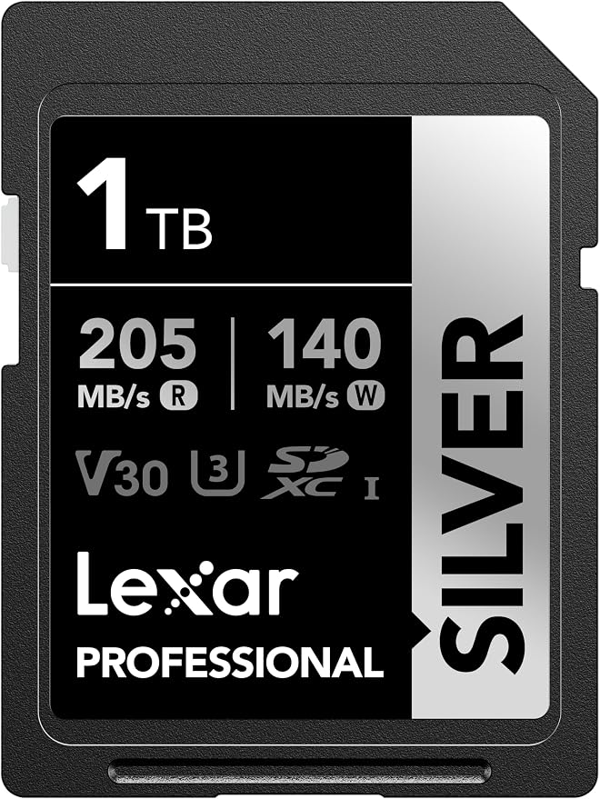 Lexar 1TB Professional Silver SD Card, by Lexar