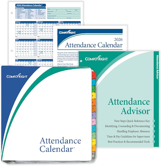 ComplyRight 2026 Attendance Calendar Kit by ComplyRight