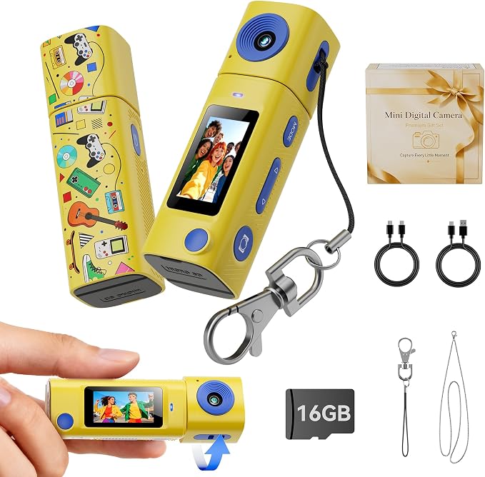 Mini Keychain Digital Camera:2K Digital Mini Camera by AUCAKUStory