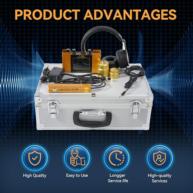 Underground Water Leak Detector, Water Pipe Leak Monitor w/ Dual-Size Sensors - Image 5