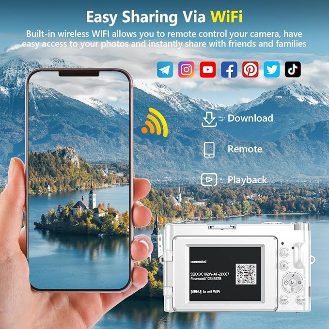 4K Digital Camera for Photography Autofocus, 64MP WiFi Vlogging Camera for - Image 4