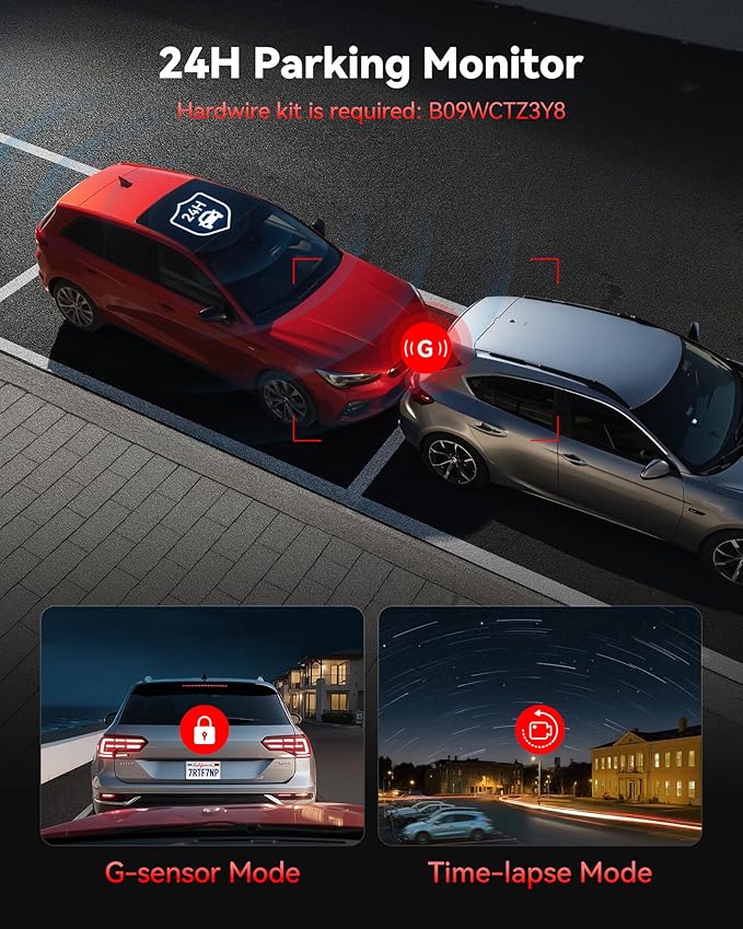 REDTIGER 4K Dash Cam Front Rear, STARVIS 2 Sensor, Free Card Included, 5.8GHz - Image 6