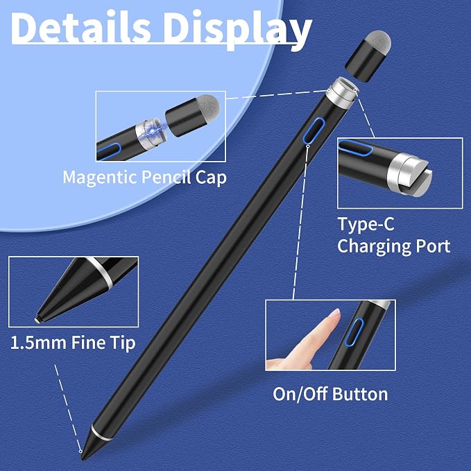 Stylus Digital Pen for Touch Screens, Active Pencil Fine Point Compatible - Image 5