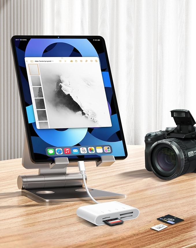 USB C SD Card Reader for iPhone 15 16/iPad/MacBook/Mac, xdgeLoad 4 Slots Type C - Image 4