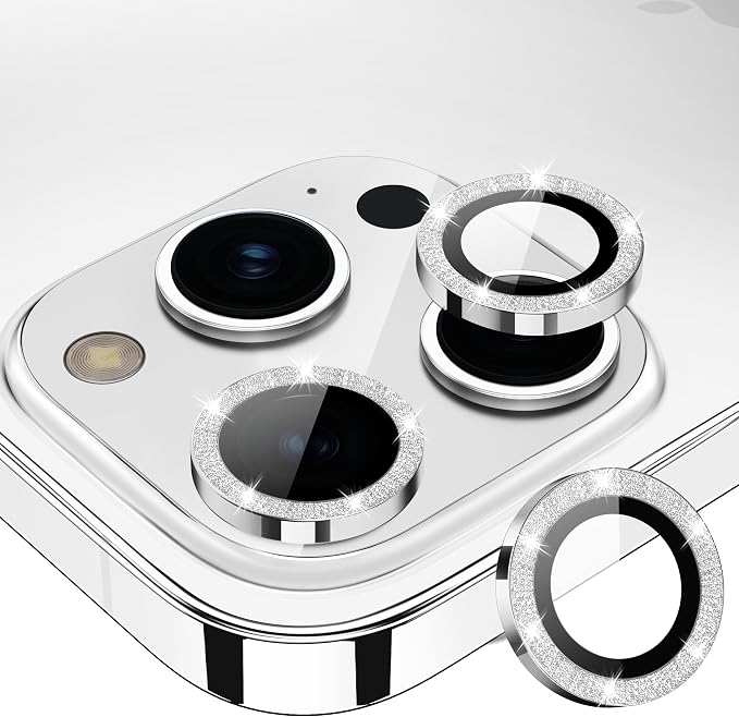 for iPhone 15 Pro/iPhone 15 Pro Max Camera Lens Protector Bling Individual by Xfilm