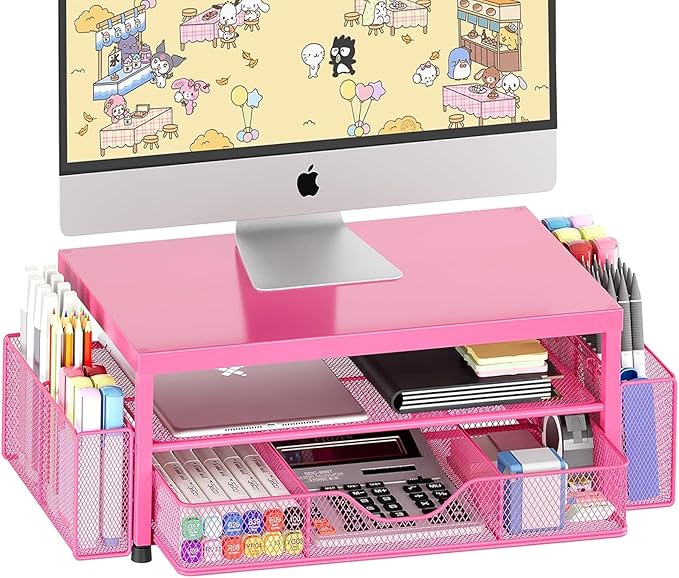 OPNICE Desk Organizer and Accessories, 2-Tier Computer Monitor Stand by OPNICE