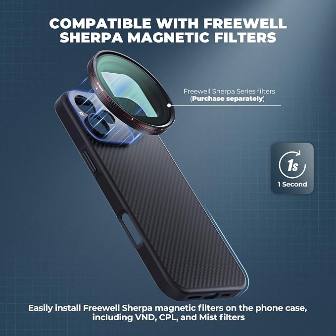 FREEWELL Pro Filmmaker Case for iPhone 16-17mm Lens & Magnetic Filter Mount - Image 2