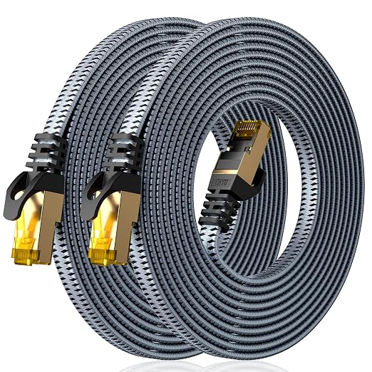 ARISKEEN Cat 8 Ethernet Cable 6 FT 2 Pack, 40Gbps 2000Mhz High Speed Cat8 by ARISKEEN