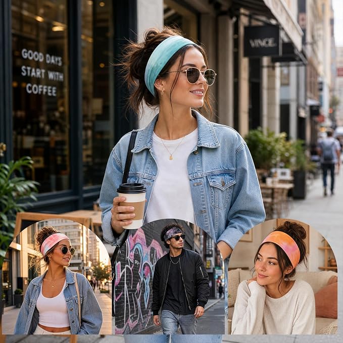 8PCS Summer-Exclusive Non Slip Sports Elastic Soft Running Fashion Headbands - Image 6