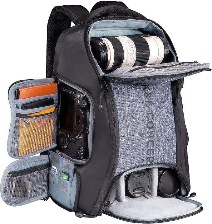 K&F CONCEPT Camera Backpack, 25L Large Capacity Camera Bag by KFCONCEPT