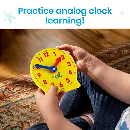 hand2mind Mini Geared Clock Classroom Set, Telling Time, Teaching Clocks - Image 6