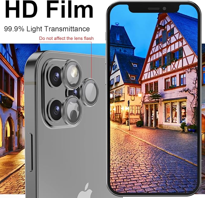 YWXTW Aluminum Alloy Tempered Glass Camera Circle Cover - Image 6