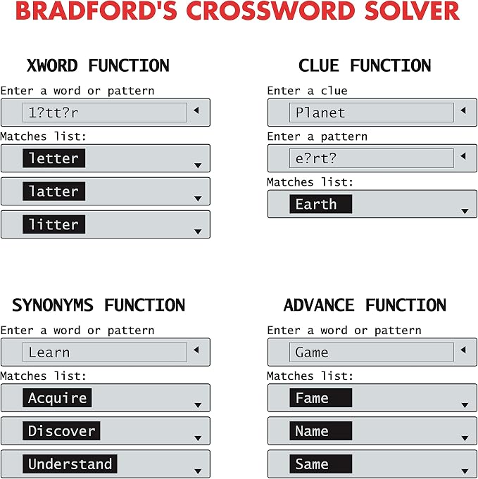 LEXiBOOK - Collins Bradford, Electronic Crossword Solver, Phonetic - Image 4