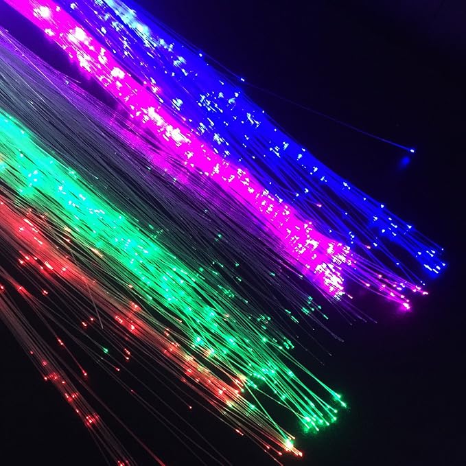 20pcs Multicolor LED Flashing Fiber Optic Hair Barrettes - Image 7